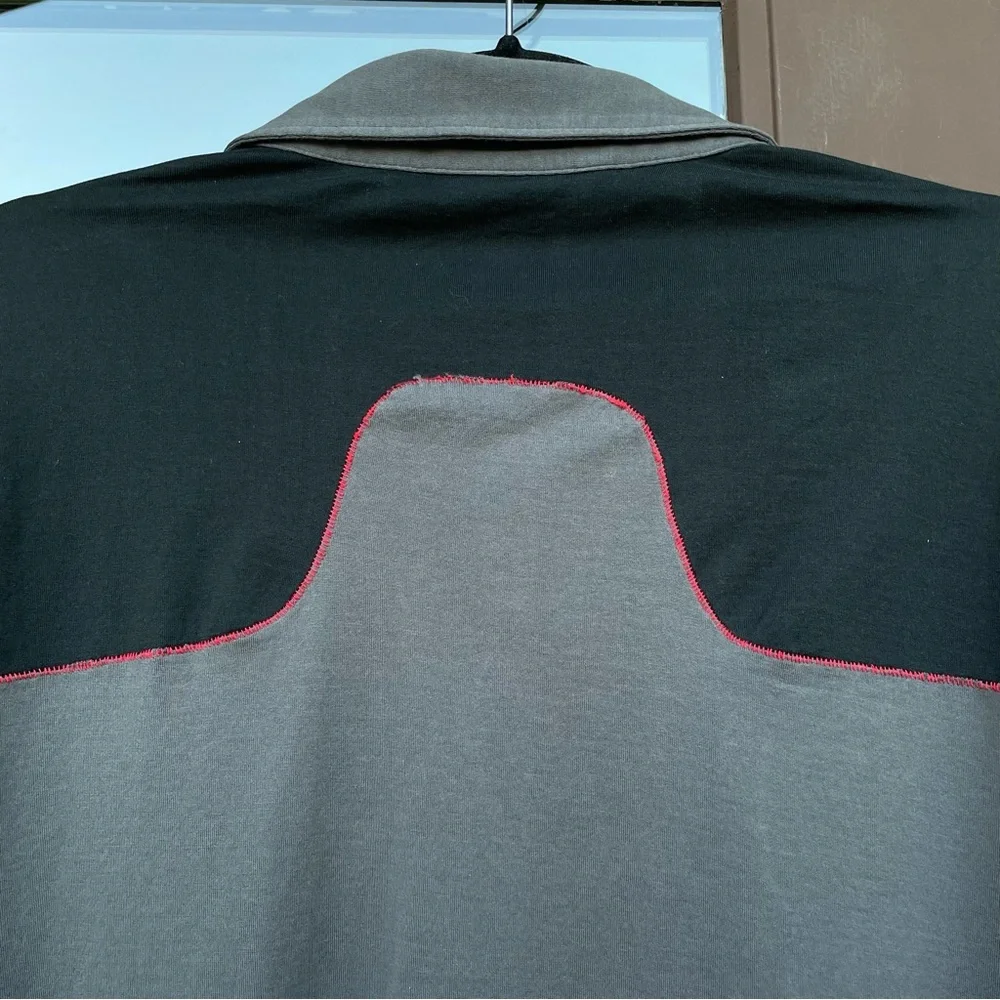 J. Lindeberg Prisco Slim Lux Bridge Jersey Polo Grey/Black L - Picture 10 of 14